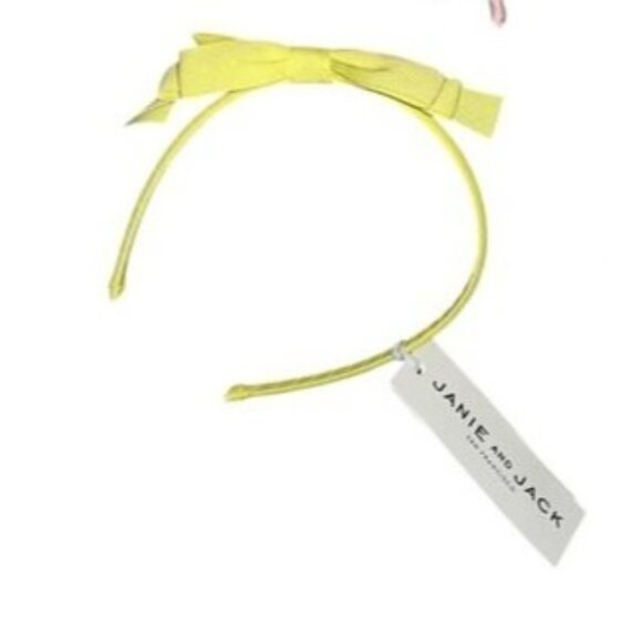 Janie & Jack Bow Headband Hair Accessory for Toddler Girls Yellow - Picture 2 of 4